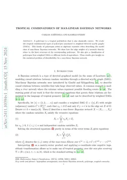 Tropical combinatorics of max-linear Bayesian networks