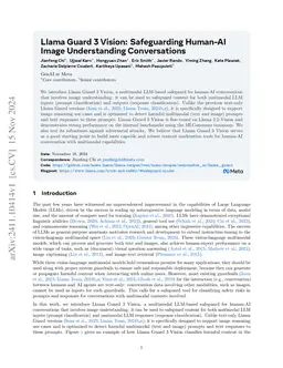 Llama Guard 3 Vision: Safeguarding Human-AI Image Understanding
  Conversations