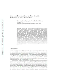 User-wise Perturbations for User Identity Protection in EEG-Based BCIs