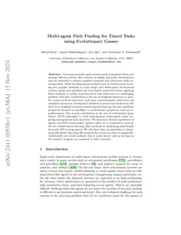 Multi-agent Path Finding for Timed Tasks using Evolutionary Games