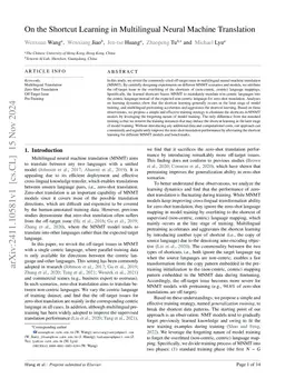 On the Shortcut Learning in Multilingual Neural Machine Translation