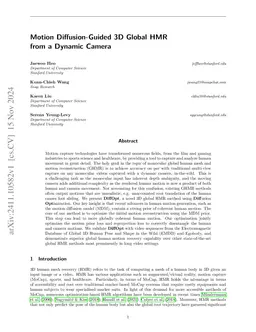 Motion Diffusion-Guided 3D Global HMR from a Dynamic Camera