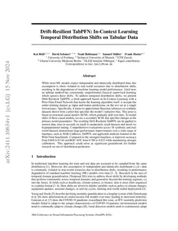 Drift-Resilient TabPFN: In-Context Learning Temporal Distribution Shifts
  on Tabular Data