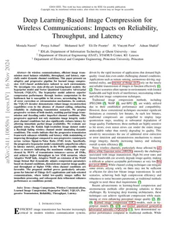 Deep Learning-Based Image Compression for Wireless Communications:
  Impacts on Reliability,Throughput, and Latency