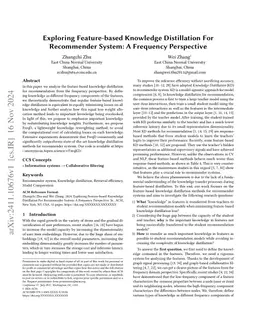 Exploring Feature-based Knowledge Distillation for Recommender System: A Frequency Perspective