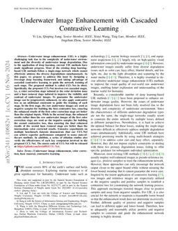 Underwater Image Enhancement with Cascaded Contrastive Learning