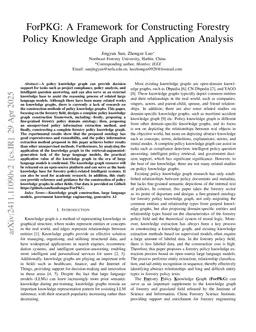 ForPKG: A Framework for Constructing Forestry Policy Knowledge Graph and Application Analysis