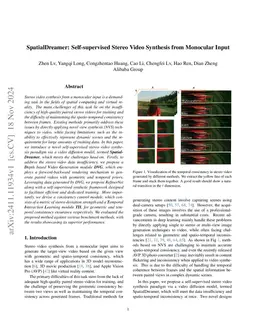 SpatialDreamer: Self-supervised Stereo Video Synthesis from Monocular Input