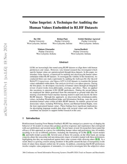Value Imprint: A Technique for Auditing the Human Values Embedded in
  RLHF Datasets