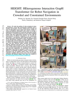 HEIGHT: Heterogeneous Interaction Graph Transformer for Robot Navigation in Crowded and Constrained Environments