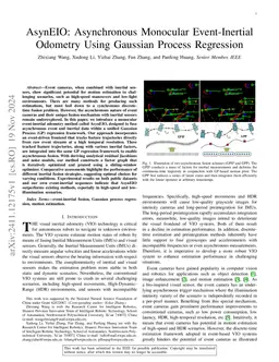 AsynEIO: Asynchronous Monocular Event-Inertial Odometry Using Gaussian Process Regression
