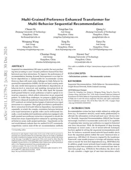 Multi-Grained Preference Enhanced Transformer for Multi-Behavior Sequential Recommendation