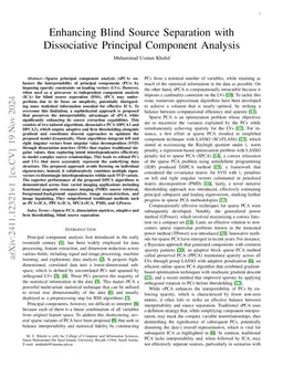 Enhancing Blind Source Separation with Dissociative Principal Component
  Analysis