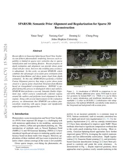 SPARS3R: Semantic Prior Alignment and Regularization for Sparse 3D
  Reconstruction
