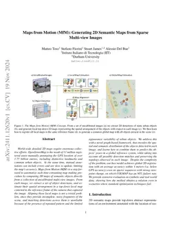Maps from Motion (MfM): Generating 2D Semantic Maps from Sparse
  Multi-view Images