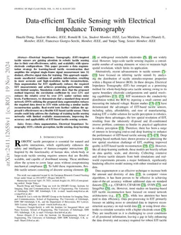 Data-efficient Tactile Sensing with Electrical Impedance Tomography