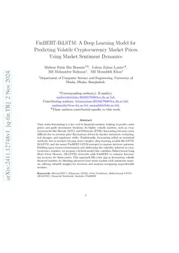 FinBERT-BiLSTM: A Deep Learning Model for Predicting Volatile
  Cryptocurrency Market Prices Using Market Sentiment Dynamics