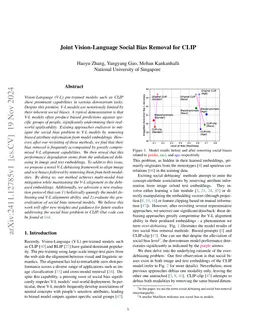 Joint Vision-Language Social Bias Removal for CLIP