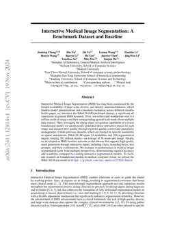 Interactive Medical Image Segmentation: A Benchmark Dataset and Baseline