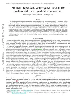 Problem-dependent convergence bounds for randomized linear gradient compression