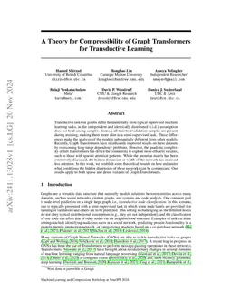 A Theory for Compressibility of Graph Transformers for Transductive
  Learning