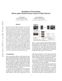 Bounding-box Watermarking: Defense against Model Extraction Attacks on Object Detectors