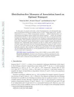 Distribution-free Measures of Association based on Optimal Transport