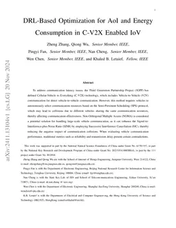 DRL-Based Optimization for AoI and Energy Consumption in C-V2X Enabled IoV