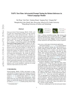 TAPT: Test-Time Adversarial Prompt Tuning for Robust Inference in
  Vision-Language Models