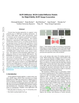 RAW-Diffusion: RGB-Guided Diffusion Models for High-Fidelity RAW Image
  Generation