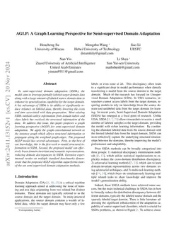 AGLP: A Graph Learning Perspective for Semi-supervised Domain Adaptation