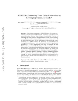 SONNET: Enhancing Time Delay Estimation by Leveraging Simulated Audio