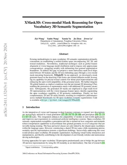 XMask3D: Cross-modal Mask Reasoning for Open Vocabulary 3D Semantic
  Segmentation