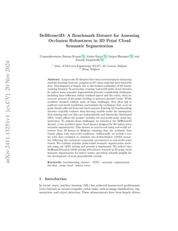 BelHouse3D: A Benchmark Dataset for Assessing Occlusion Robustness in 3D
  Point Cloud Semantic Segmentation