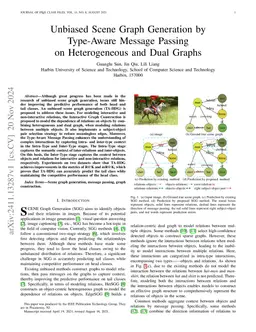 Unbiased Scene Graph Generation by Type-Aware Message Passing on
  Heterogeneous and Dual Graphs