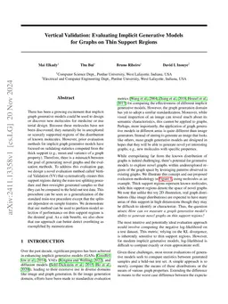 Vertical Validation: Evaluating Implicit Generative Models for Graphs on
  Thin Support Regions