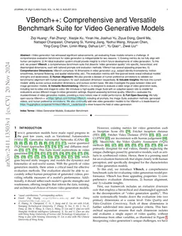 VBench++: Comprehensive and Versatile Benchmark Suite for Video
  Generative Models
