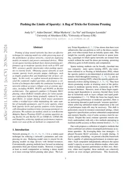 Pushing the Limits of Sparsity: A Bag of Tricks for Extreme Pruning