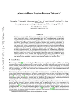 AI-generated Image Detection: Passive or Watermark?
