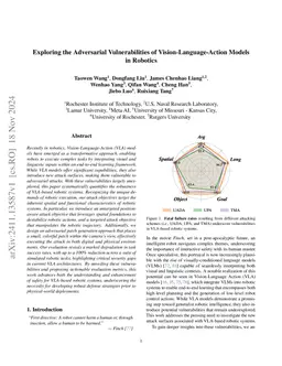 Exploring the Adversarial Vulnerabilities of Vision-Language-Action Models in Robotics