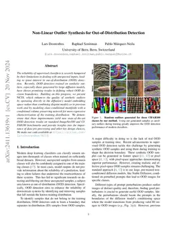 Non-Linear Outlier Synthesis for Out-of-Distribution Detection