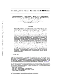 Extending Video Masked Autoencoders to 128 frames