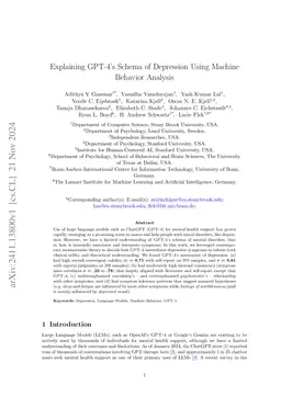 Explaining GPTs' Schema of Depression: A Machine Behavior Analysis