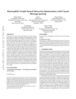 Heterophilic Graph Neural Networks Optimization with Causal
  Message-passing