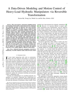 A Data-Driven Modeling and Motion Control of Heavy-Load Hydraulic
  Manipulators via Reversible Transformation