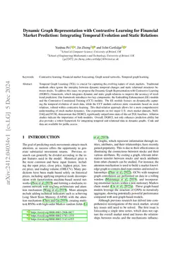 Dynamic Graph Representation with Contrastive Learning for Financial
  Market Prediction: Integrating Temporal Evolution and Static Relations