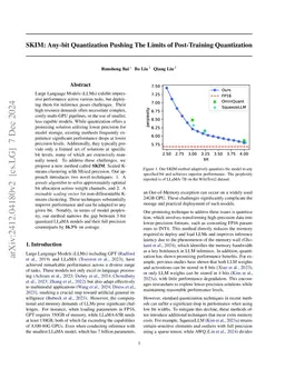 SKIM: Any-bit Quantization Pushing The Limits of Post-Training
  Quantization