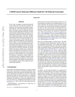 LMDM:Latent Molecular Diffusion Model For 3D Molecule Generation
