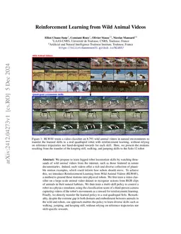 Reinforcement Learning from Wild Animal Videos