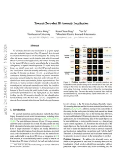 Towards Zero-shot 3D Anomaly Localization